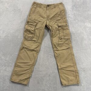 Levi's Cargo Jeans Women 28 x 32 Pants Straight Leg Tan Workwear Baggy Y2K